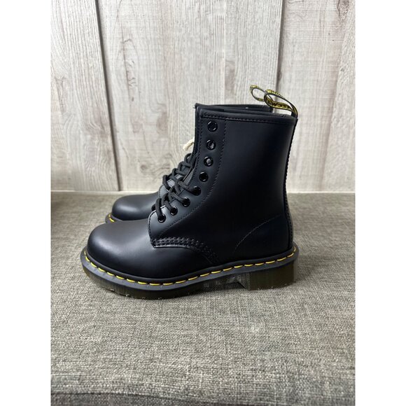 Dr. Martens 1460 Womens Black Smooth Leather Lace-Up Boots Size 5 US / 36 EU - Picture 4 of 11
